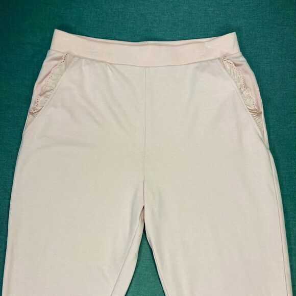 J. Crew Jogger Women XL Pink Elasticized Waist Loungewear Casual Comfy Retro New - Picture 2 of 15